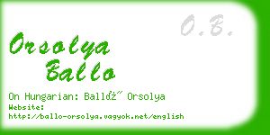 orsolya ballo business card
